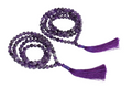 Natural Amethyst Plain Mala With 108 Prayer Beads For Mediation.