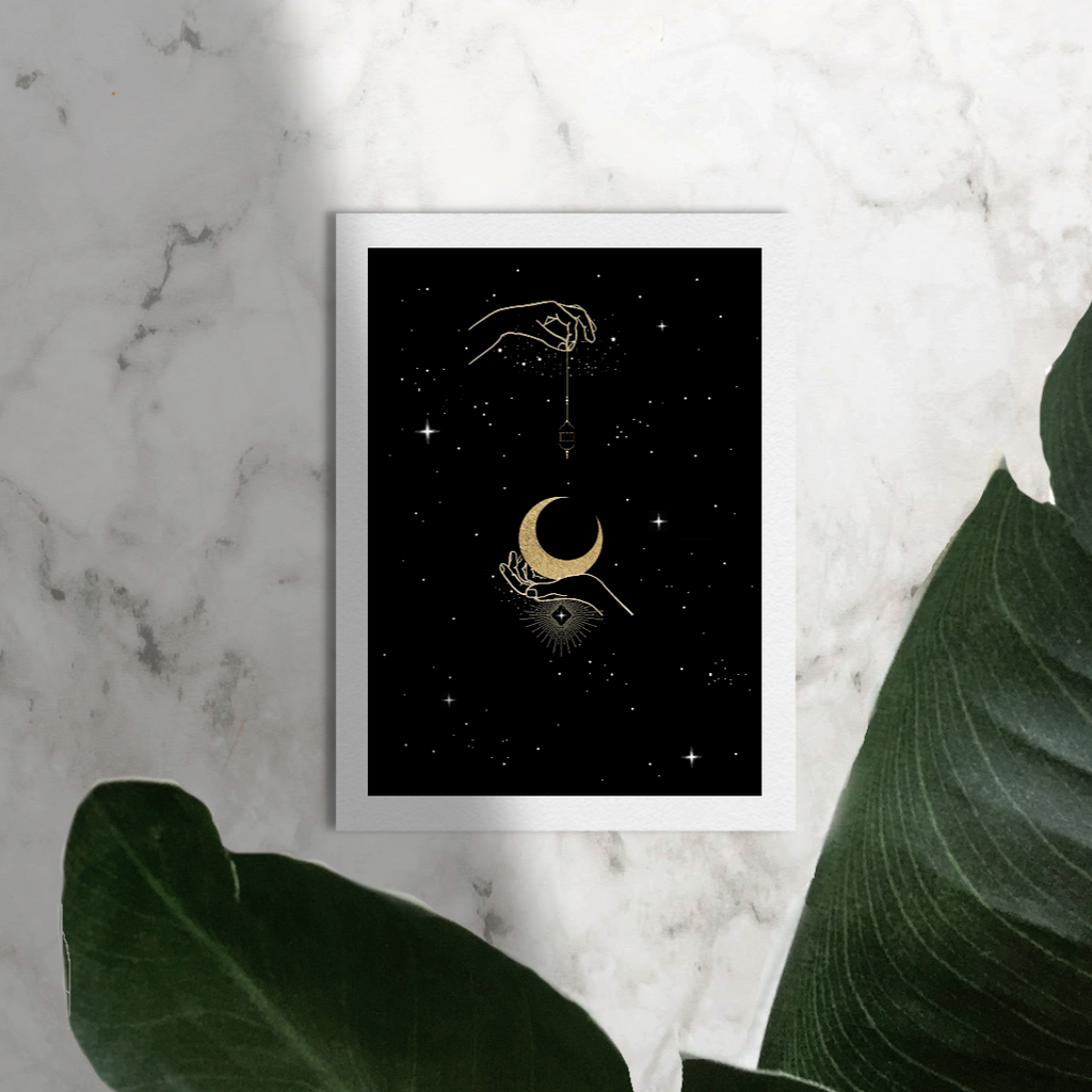 Lantern in the Moonlight Art Print
