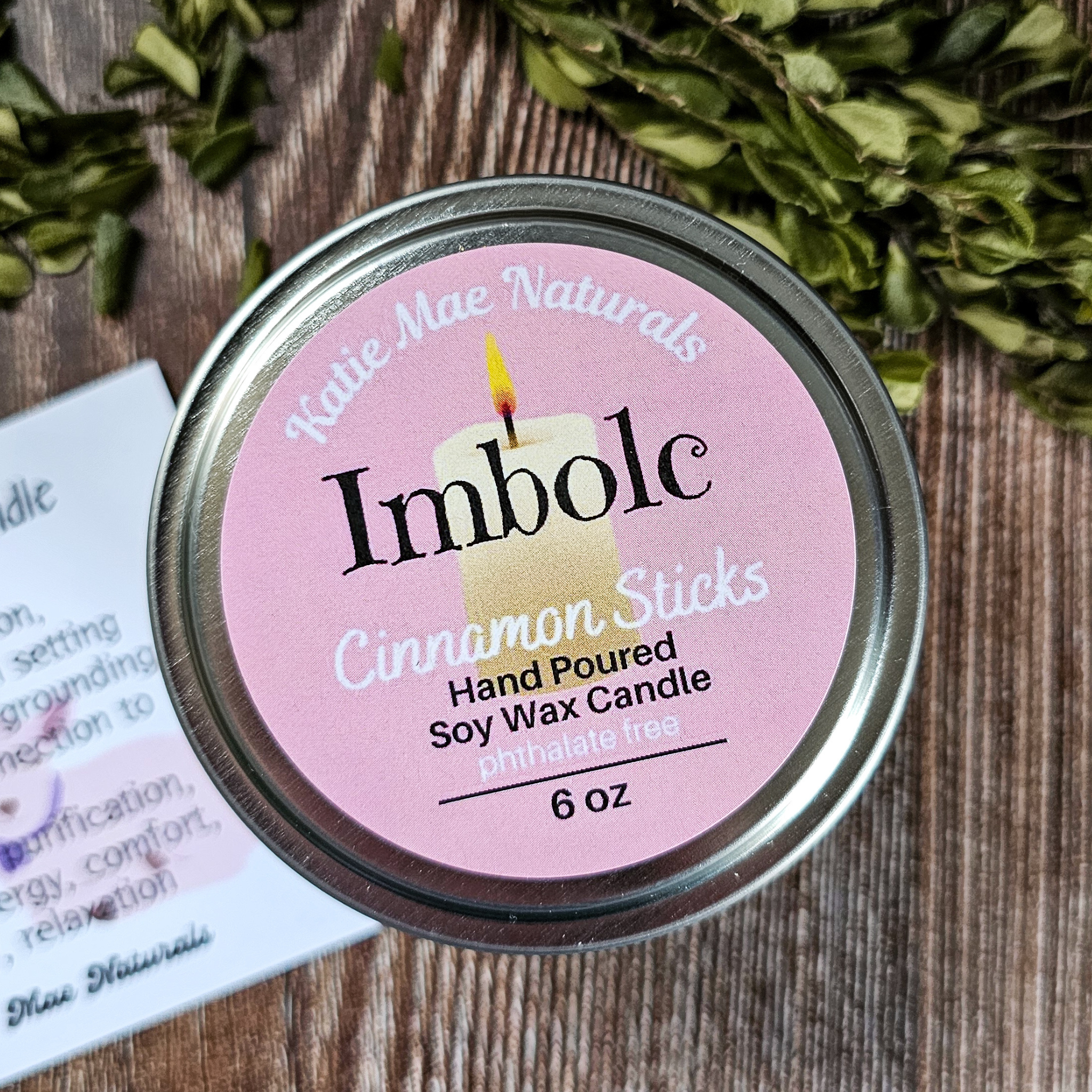 The Imbolc Candle (Cinnamon Sticks) - 6 oz