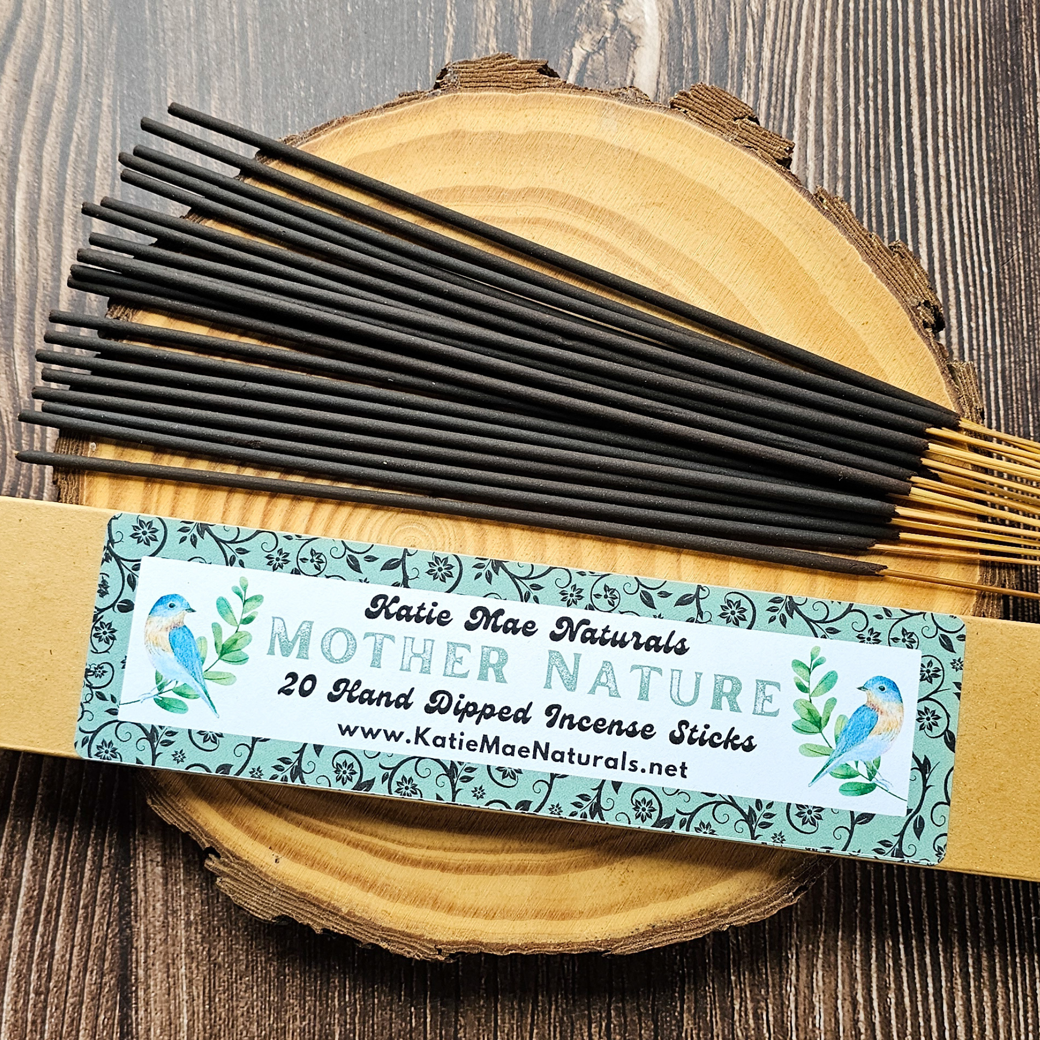 Mother Nature Incense Sticks – Hand Dipped Green & Floral Earthy Incense