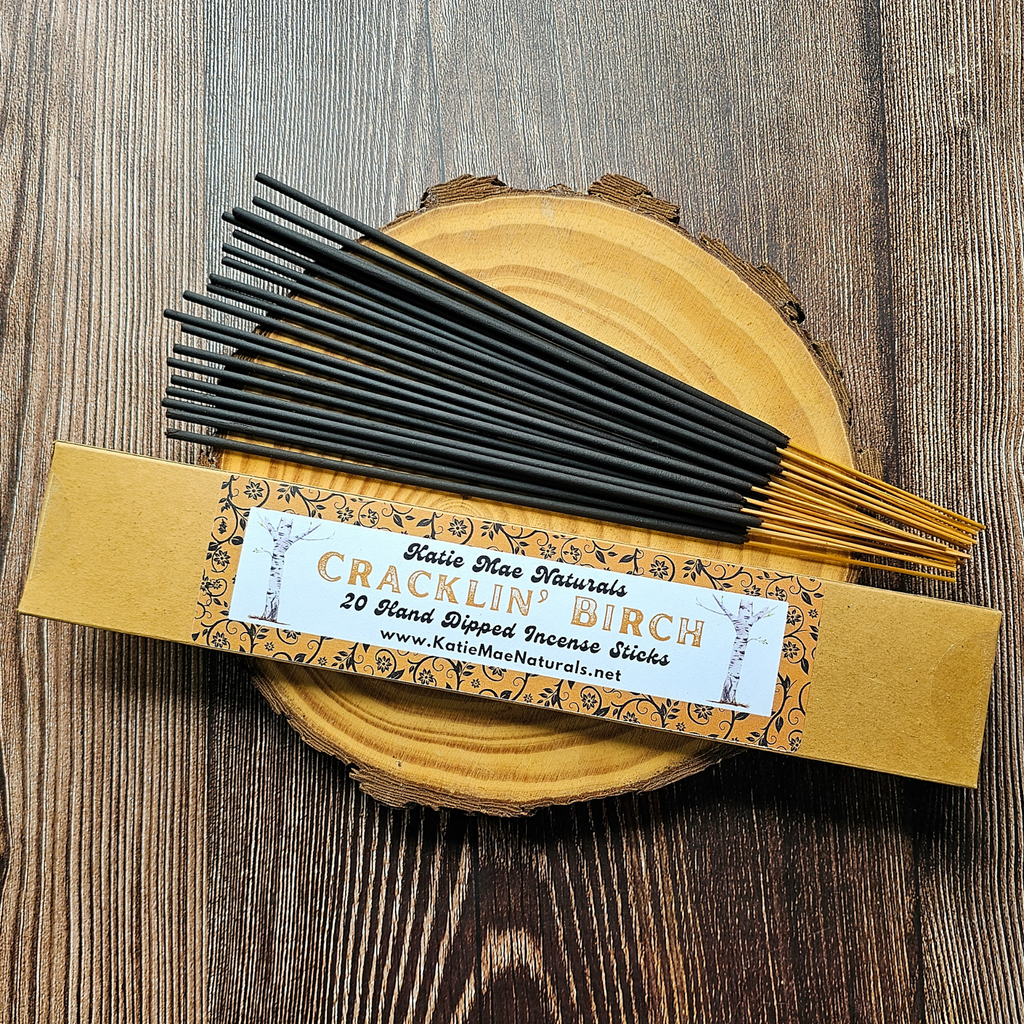 Cracklin Birch Incense Sticks – Hand Dipped Warm Woodsy Incense