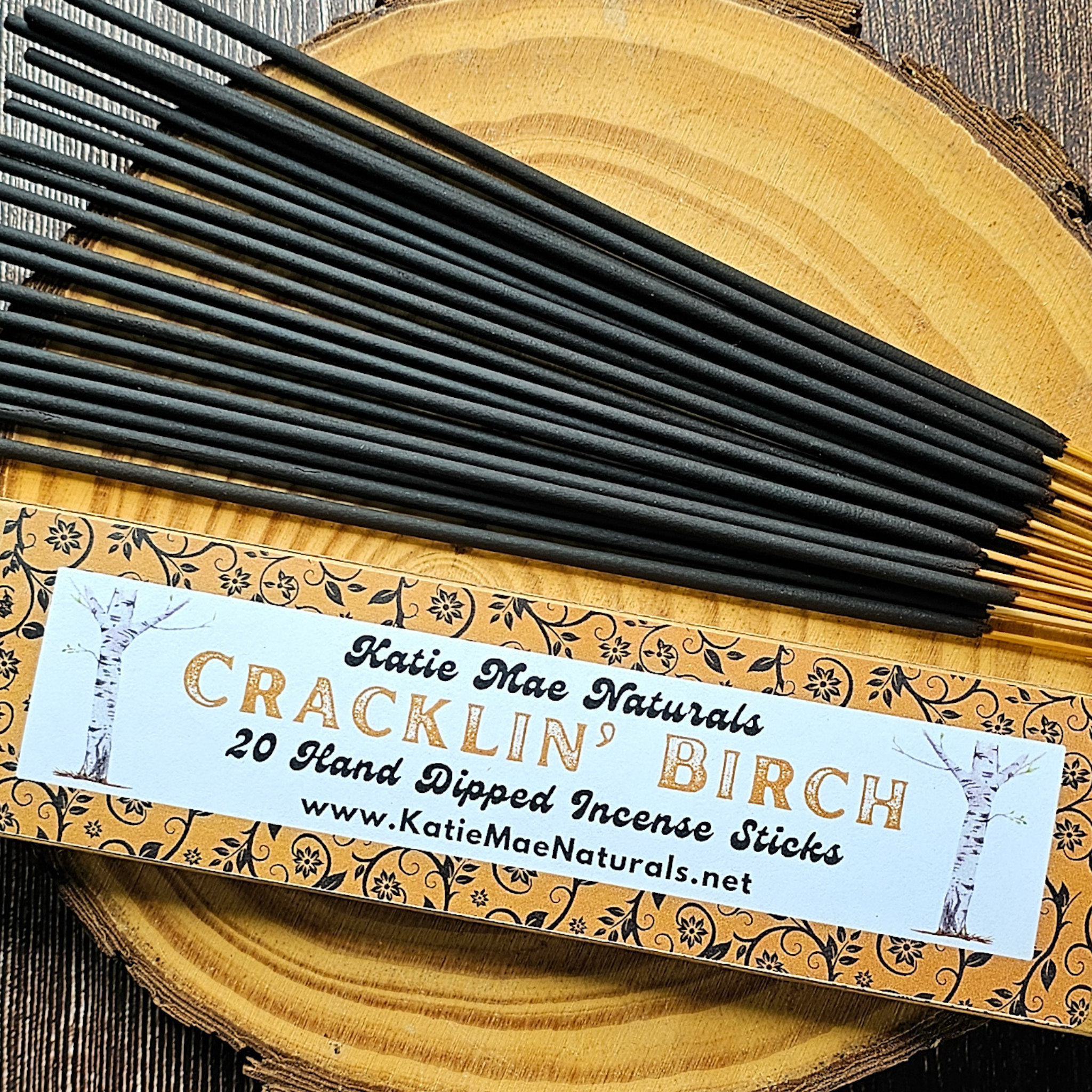 Cracklin Birch Incense Sticks – Hand Dipped Warm Woodsy Incense
