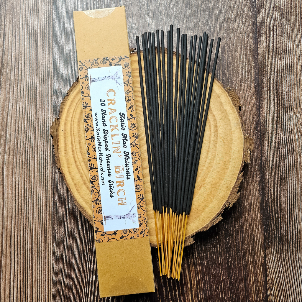 Cracklin Birch Incense Sticks – Hand Dipped Warm Woodsy Incense