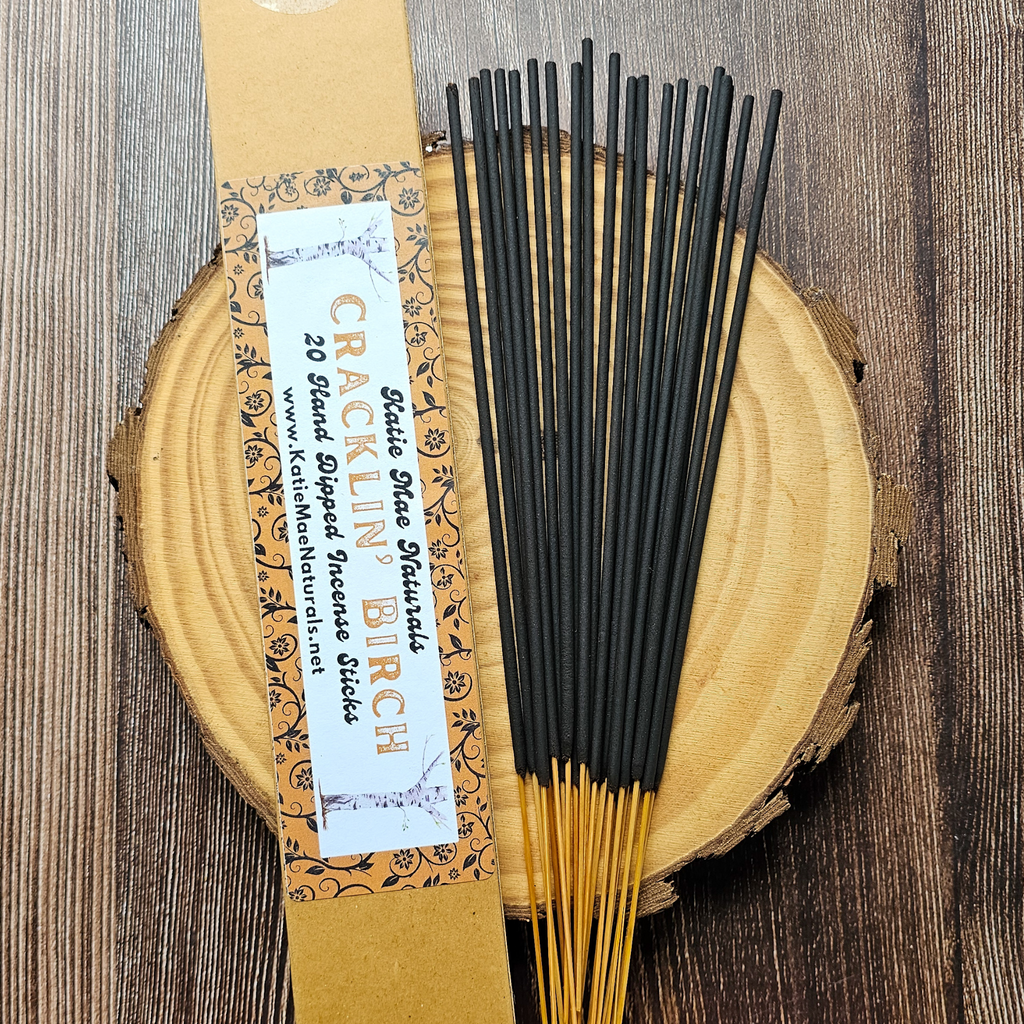 Cracklin Birch Incense Sticks – Hand Dipped Warm Woodsy Incense