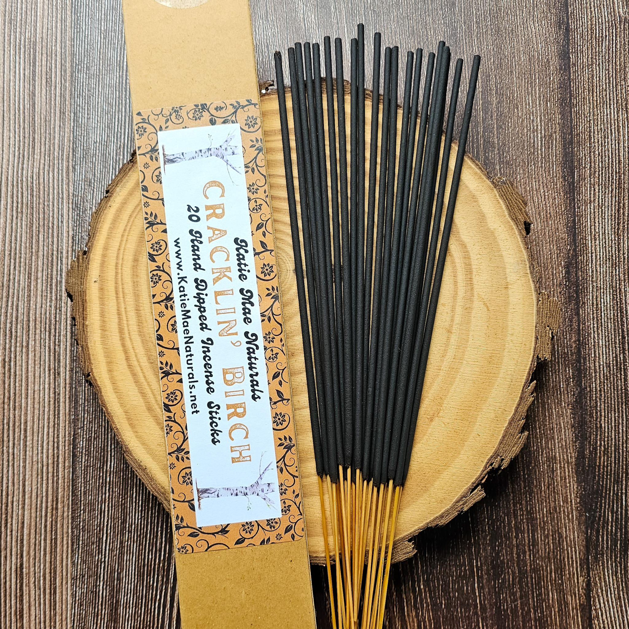 Cracklin Birch Incense Sticks – Hand Dipped Warm Woodsy Incense