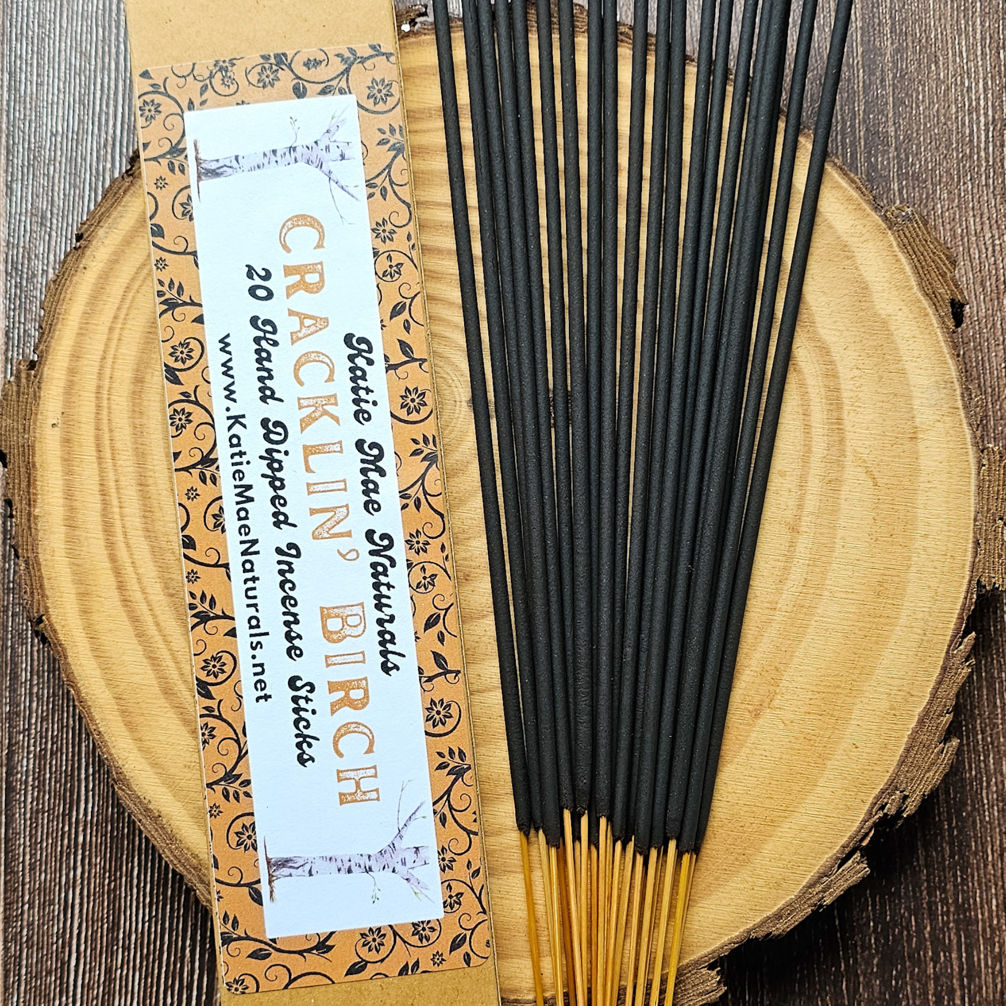 Cracklin Birch Incense Sticks – Hand Dipped Warm Woodsy Incense