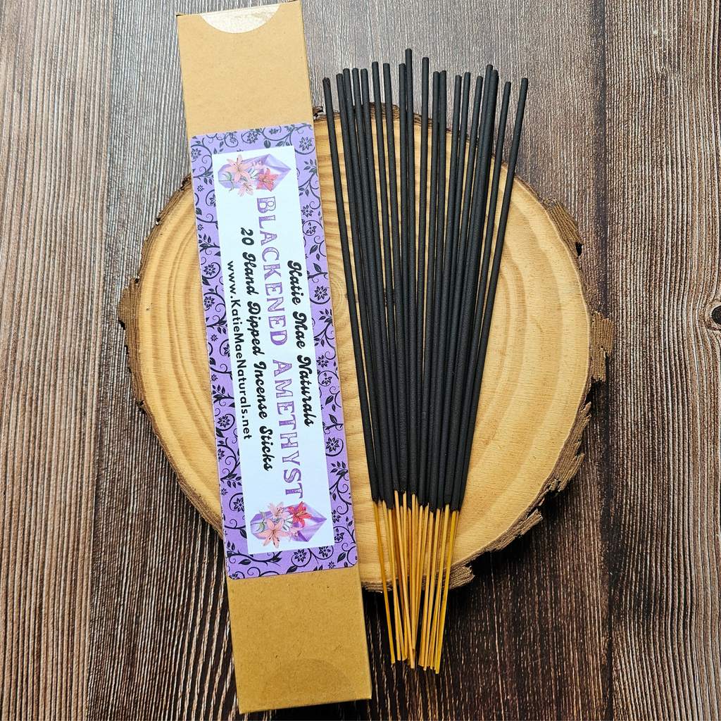 Blackened Amethyst Incense Sticks – Hand Dipped Floral & Sensual Incense