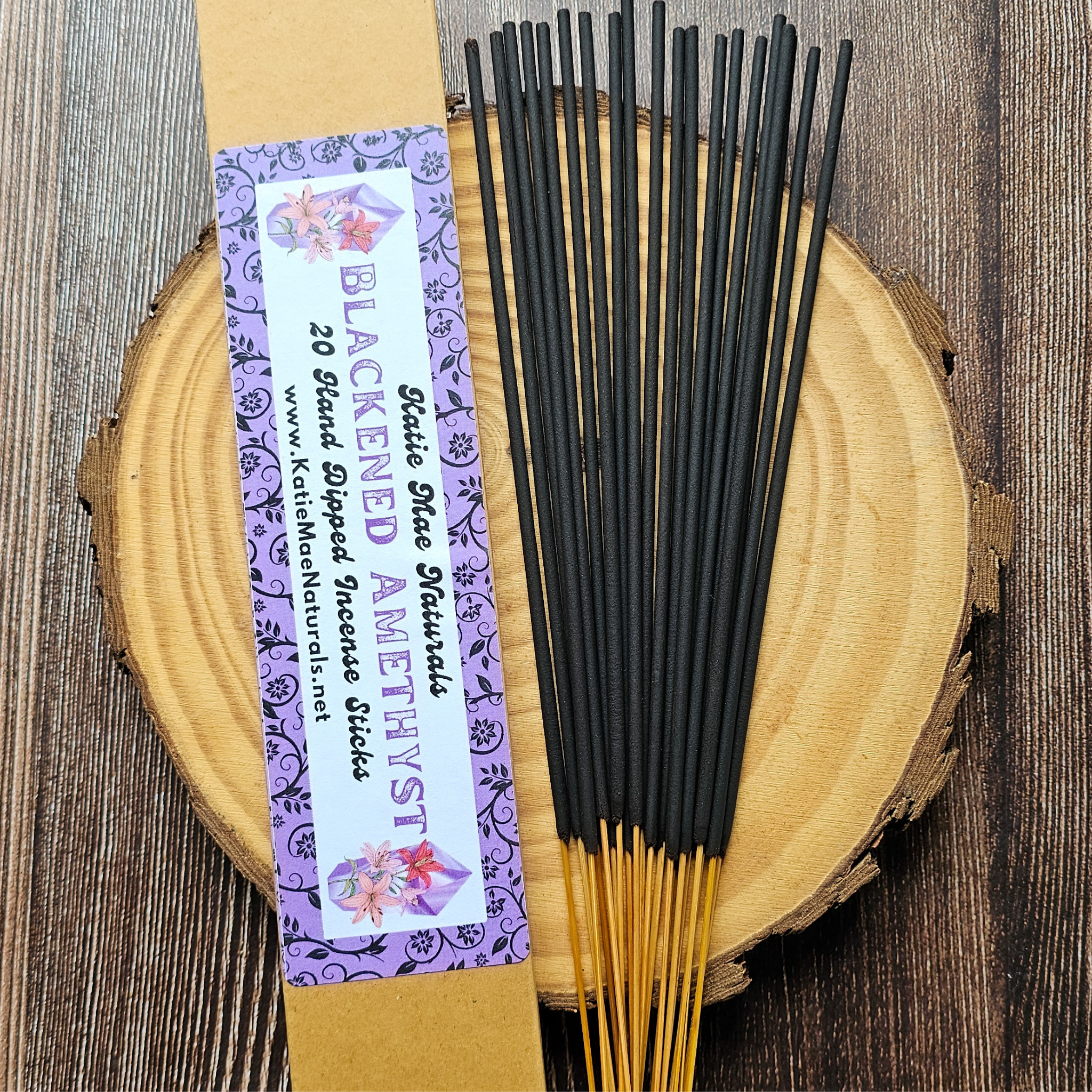 Blackened Amethyst Incense Sticks – Hand Dipped Floral & Sensual Incense