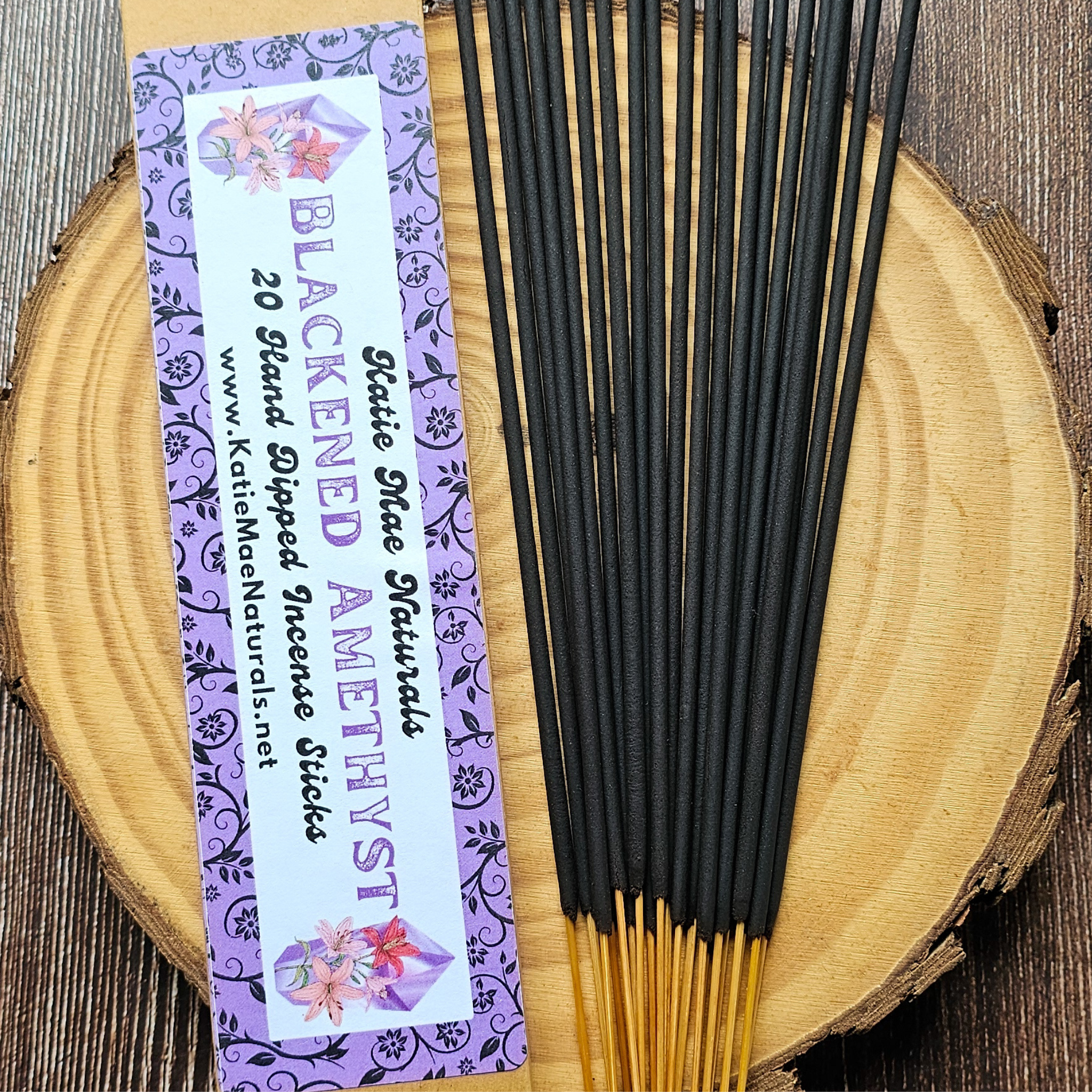 Blackened Amethyst Incense Sticks – Hand Dipped Floral & Sensual Incense