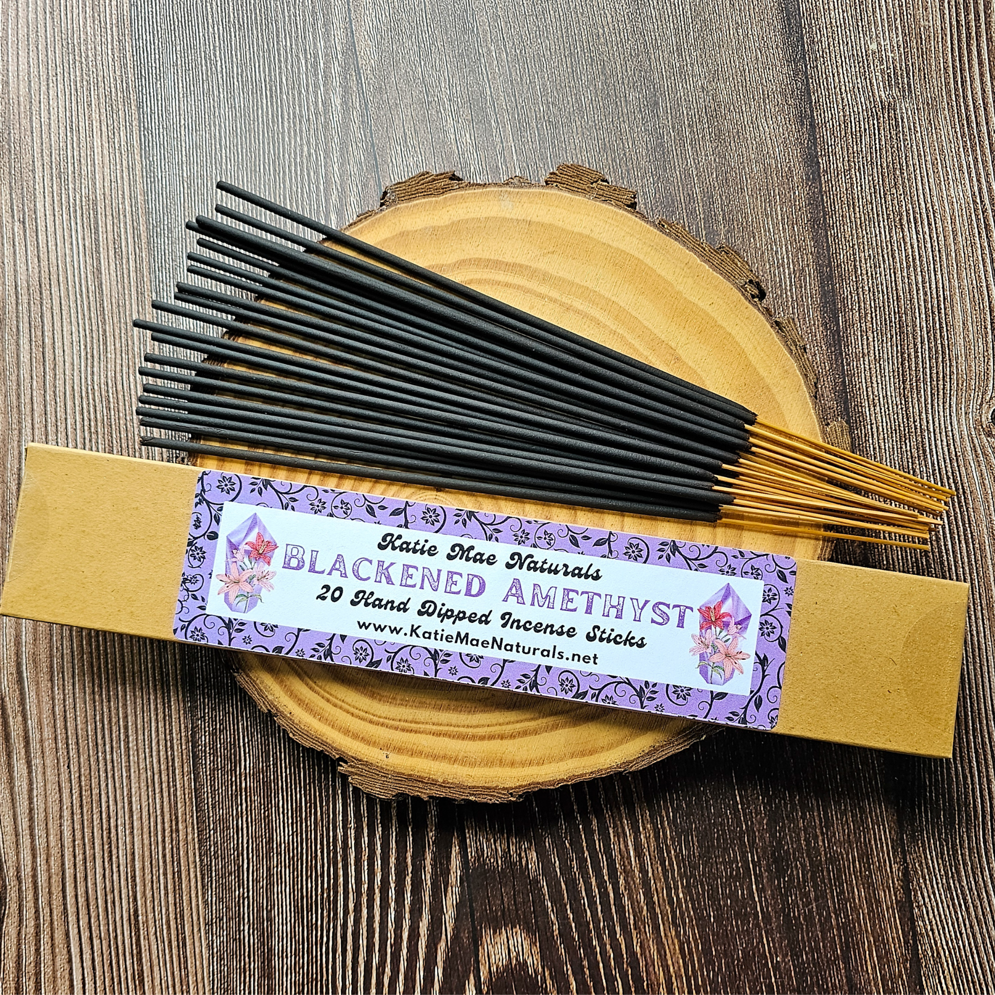 Blackened Amethyst Incense Sticks – Hand Dipped Floral & Sensual Incense