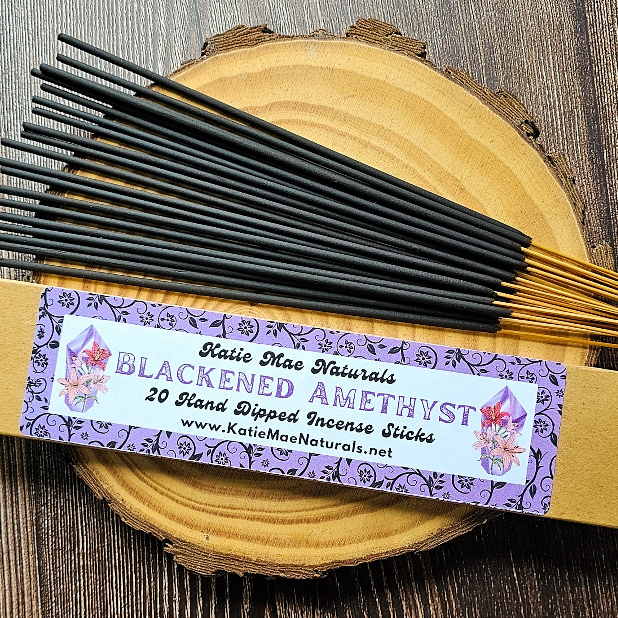 Blackened Amethyst Incense Sticks – Hand Dipped Floral & Sensual Incense