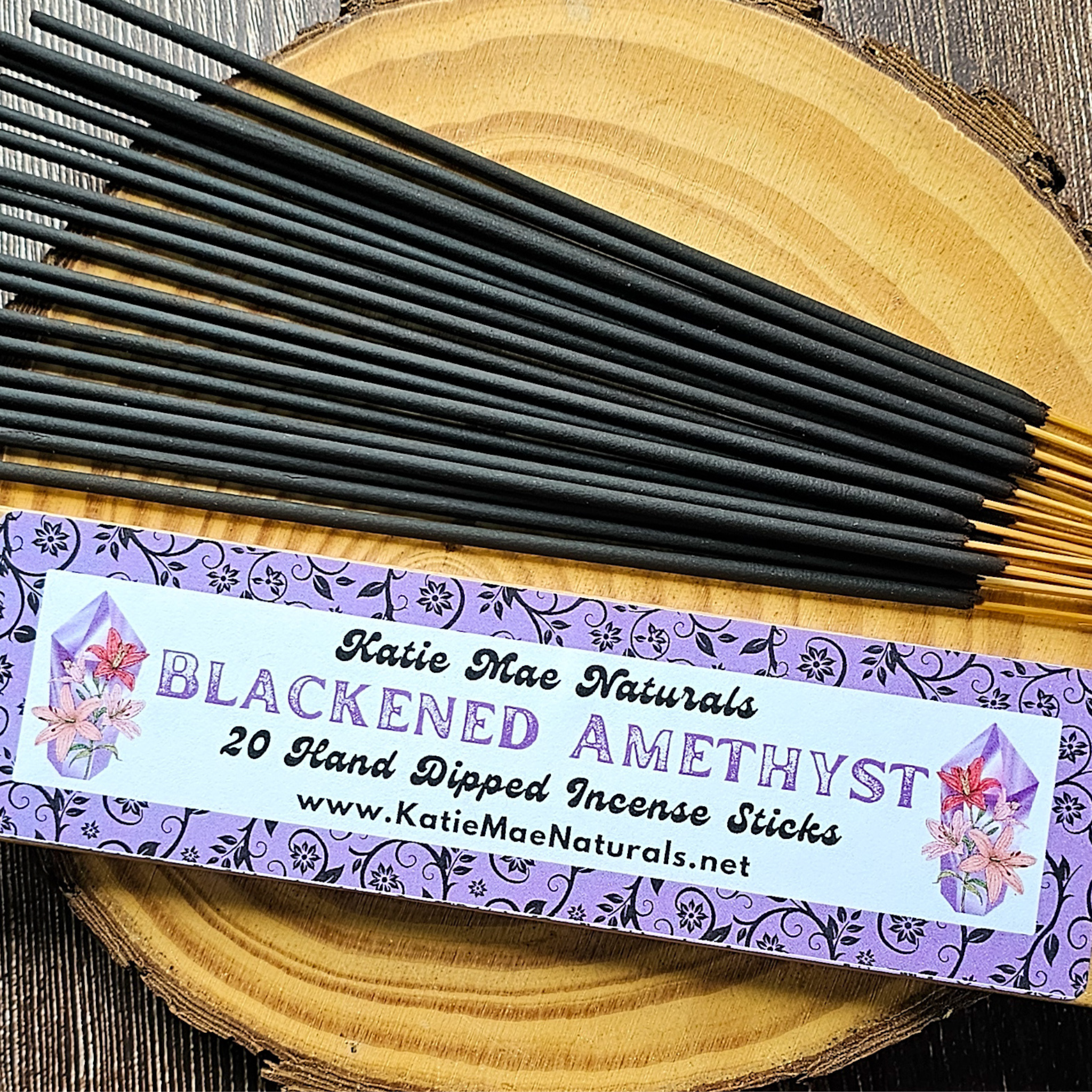 Blackened Amethyst Incense Sticks – Hand Dipped Floral & Sensual Incense