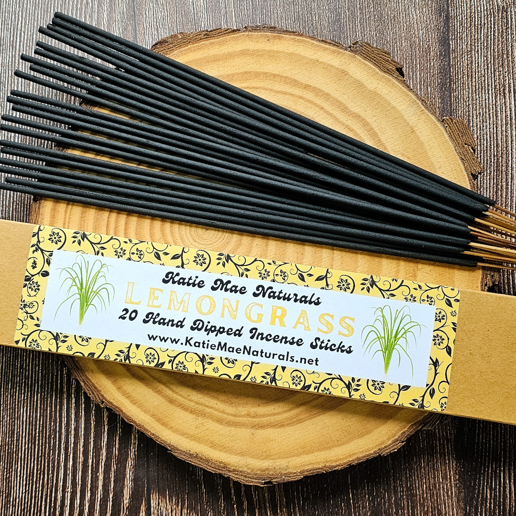 Lemongrass Incense Sticks – Hand Dipped Fresh Citrus Herbal Incense