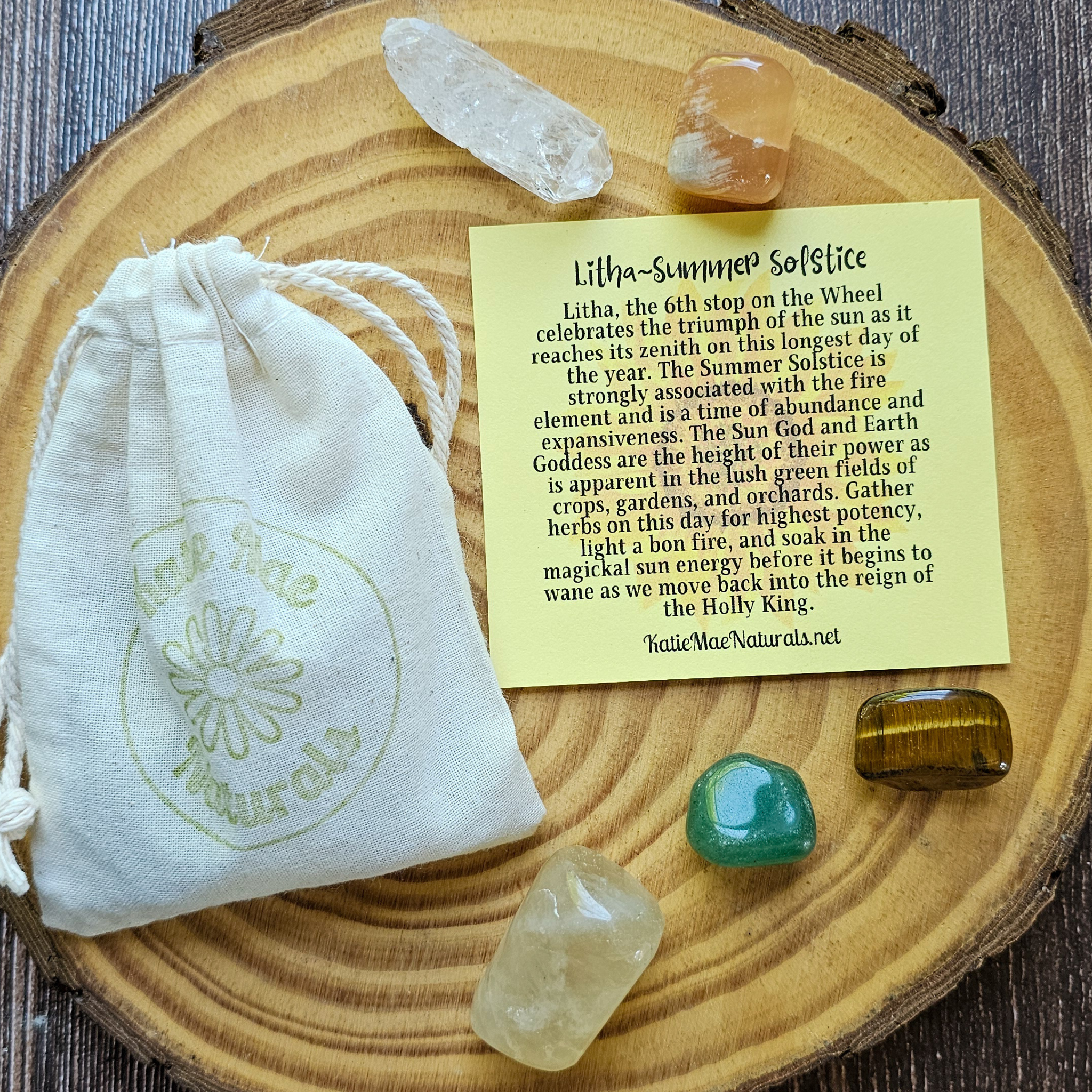 Litha Crystal Set - Gemstones for Summer Solstice