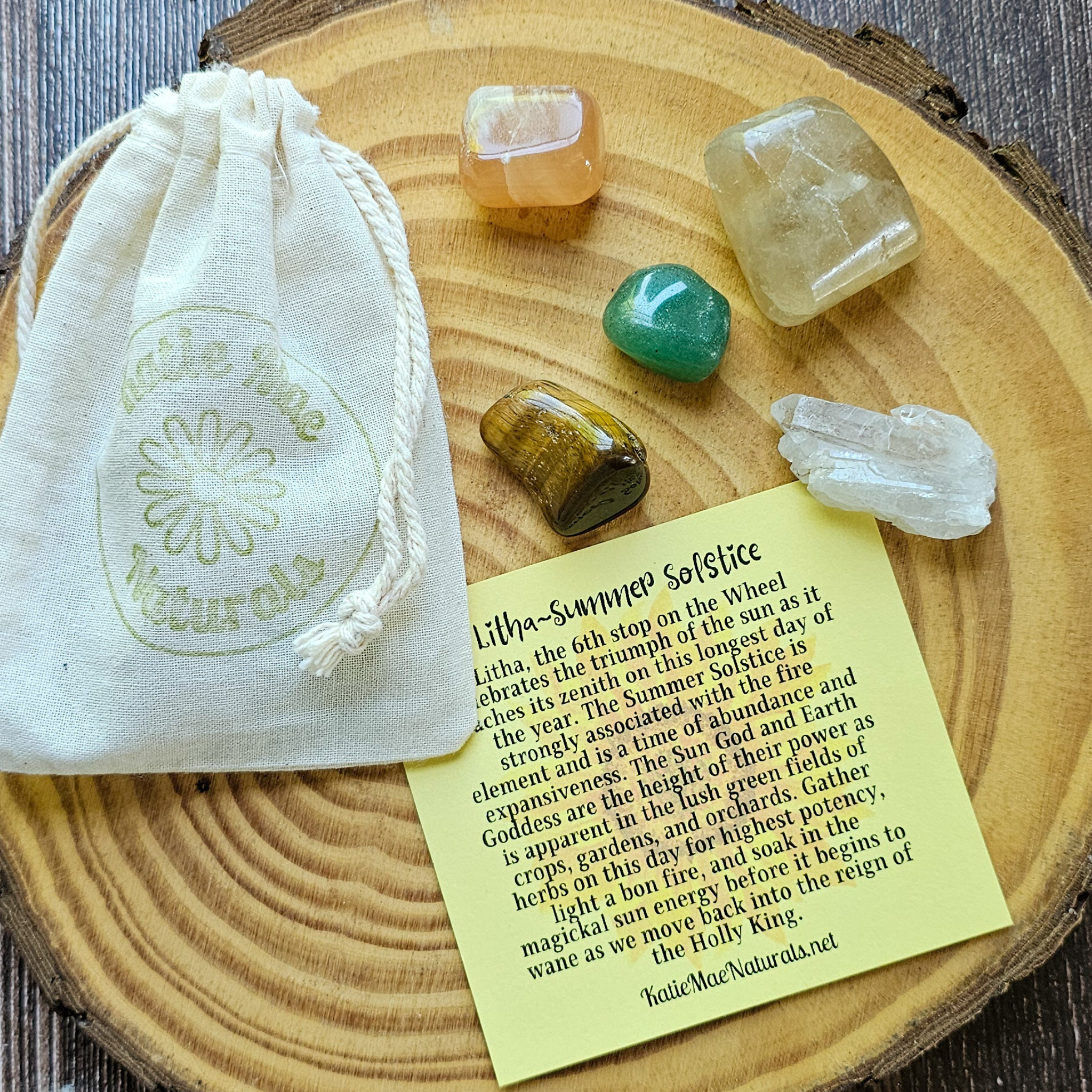 Litha Crystal Set - Gemstones for Summer Solstice