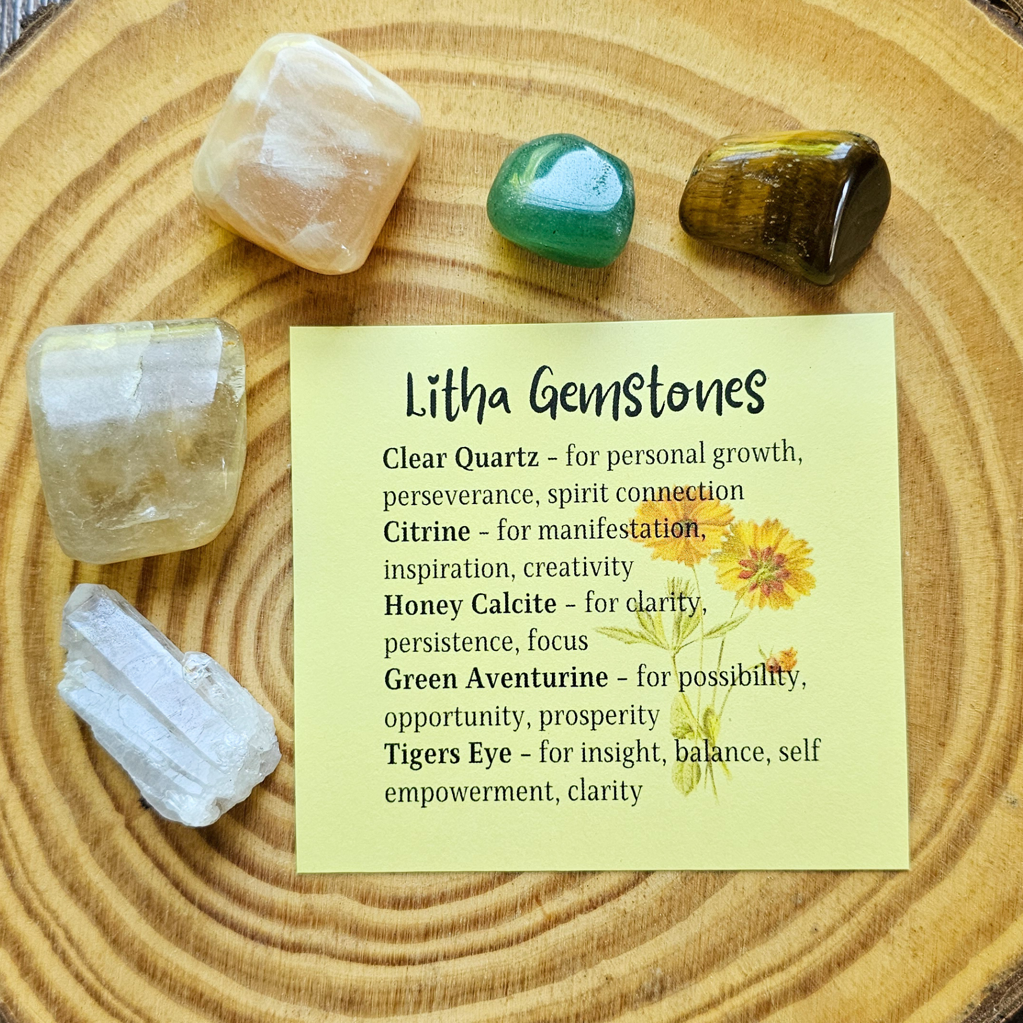 Litha Crystal Set - Gemstones for Summer Solstice