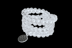 Crystal Quartz Beads Mala Bracelet, 108 Prayer Beads Necklace (Concentration and Harmony) | Bracelets | Wiccan Center