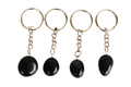 Black Obsidian Key Chain, Gemstone Keychain Crystal Key Ring (Inner Peace and Stress Relief) | Stone Carvings | Wiccan Center