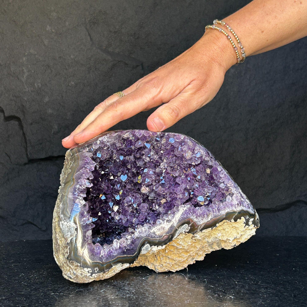 Uruguayan Amethyst Geode Cave With Agate Formations | Centerpieces | Wiccan Center
