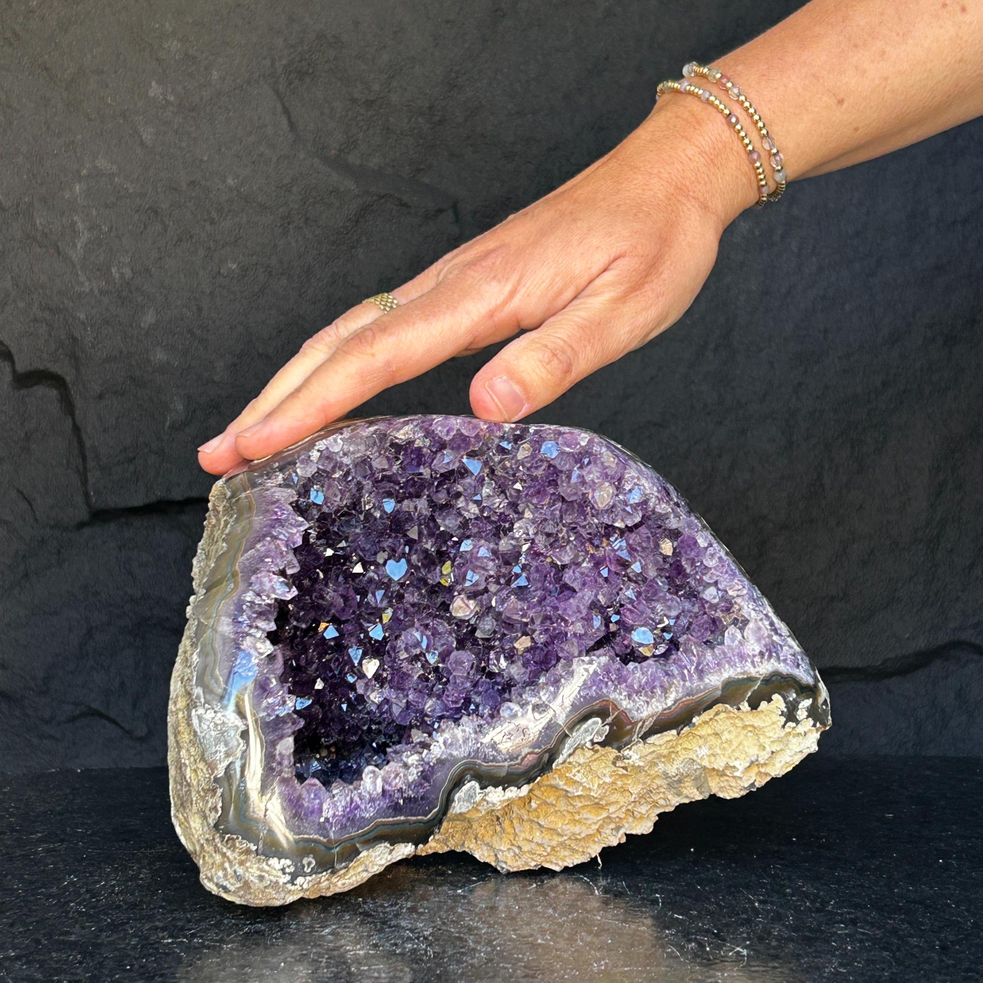 Uruguayan Amethyst Geode Cave With Agate Formations | Centerpieces | Wiccan Center