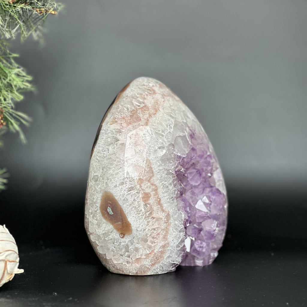 Uruguayan Amethyst and Agate Cave, Natural Geode, 7 inches Amethyst crystal | Amethyst Geodes | Wiccan Center