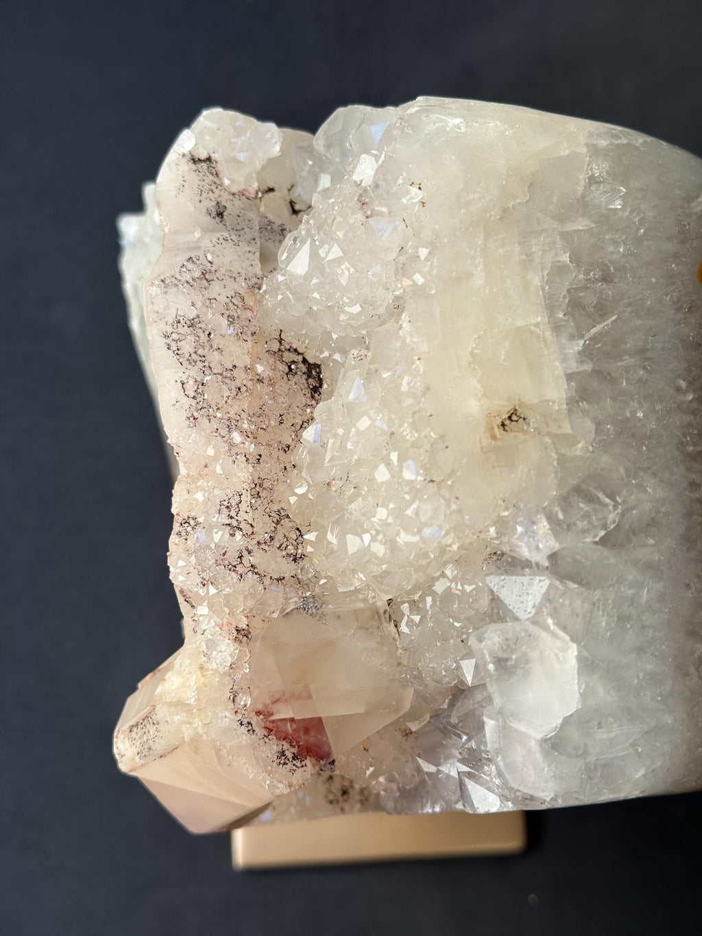 Natural Uruguayan Quartz Crystal on Metal Stand | | Wiccan Center