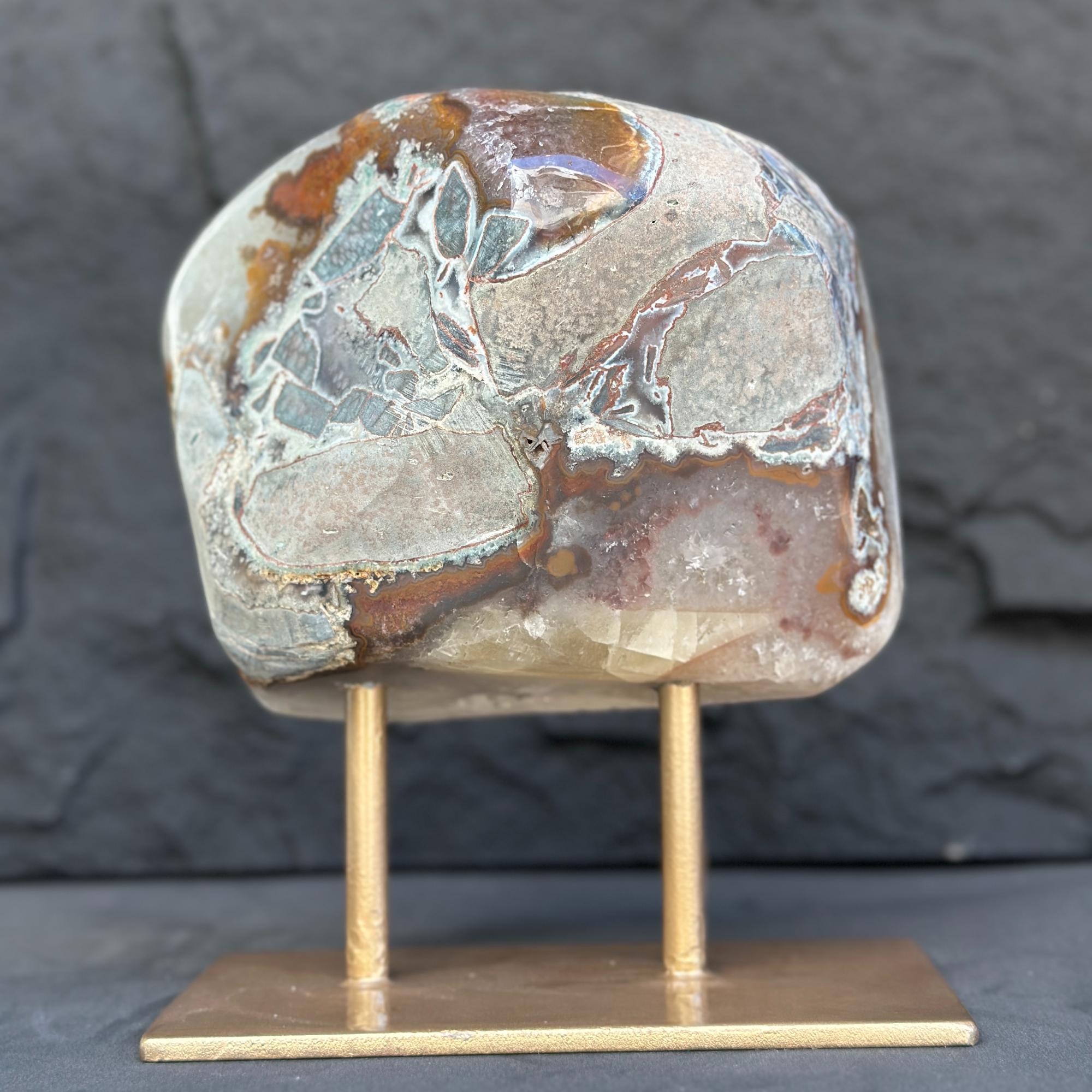 Uruguayan Quartz Geode With Stand For Collectors | | Wiccan Center