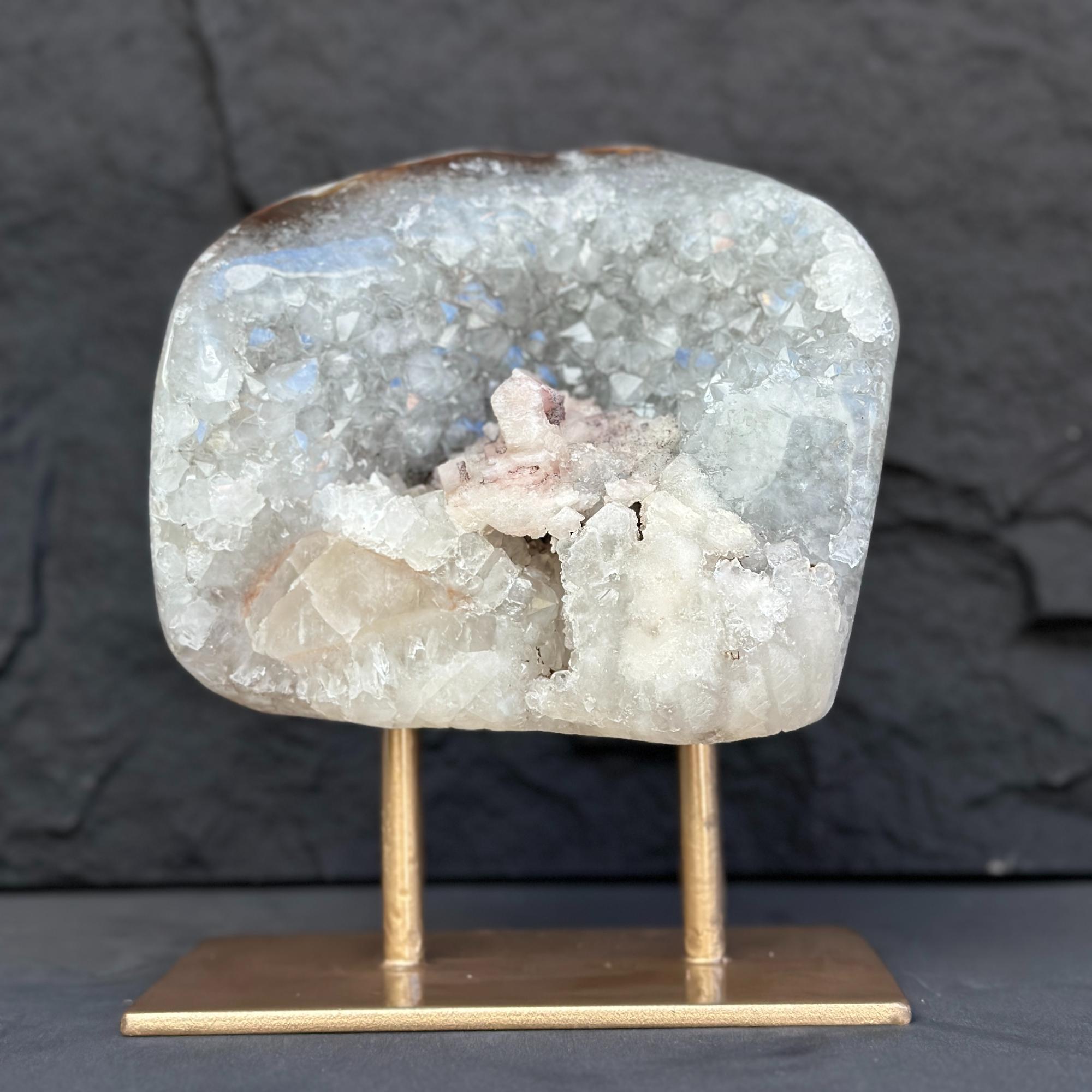 Uruguayan Quartz Geode With Stand For Collectors | | Wiccan Center