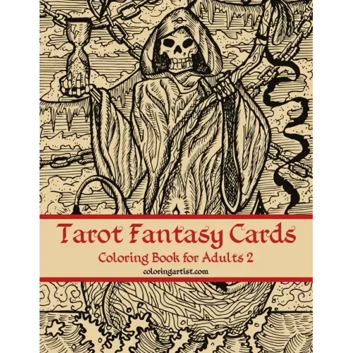 Tarot Fantasy Cards Coloring Book for Adults 2 - Paperback