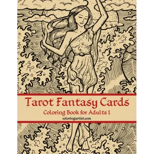 Tarot Fantasy Cards Coloring Book for Adults 1 - Paperback | Books | Wiccan Center