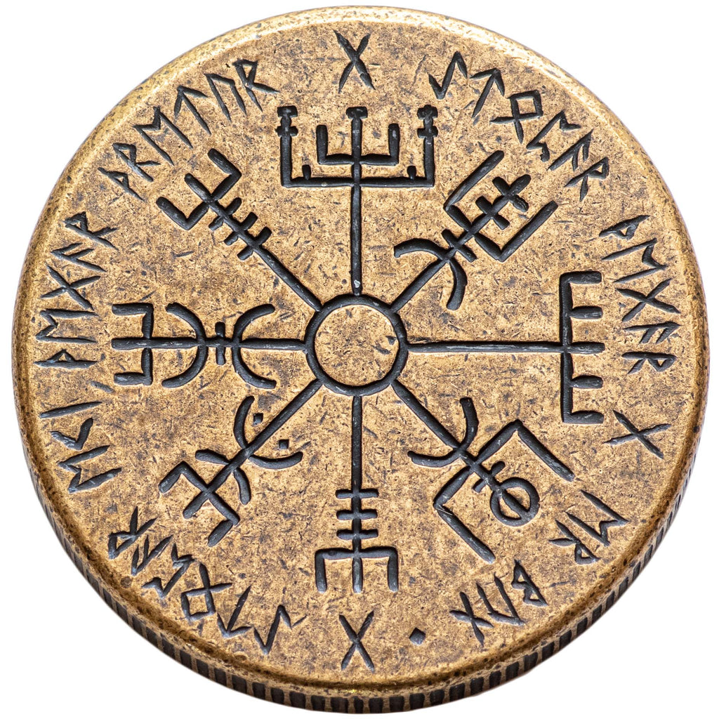 Vegvisir Wayfinder Coin - Bronze | Artwork | Wiccan Center