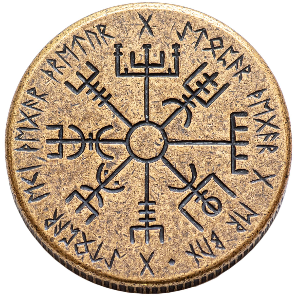 Vegvisir Wayfinder Coin - Bronze | Artwork | Wiccan Center