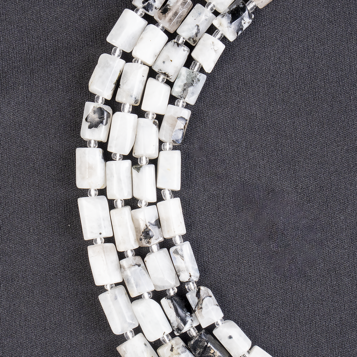 Rainbow Moonstone Gemstone Pipe Bead, Crystal Healing Tube Beads.