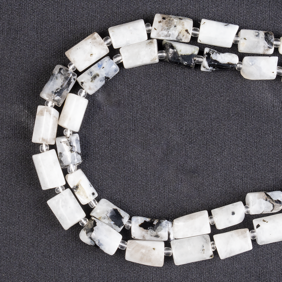 Rainbow Moonstone Gemstone Pipe Bead, Crystal Healing Tube Beads.