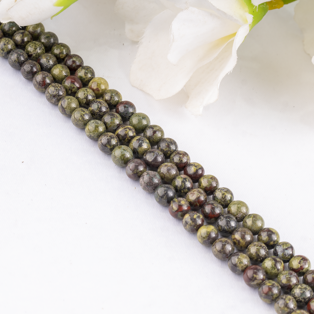 African Bloodstone Beads, Natural Round Crystal Beads 4mm to 12mm | Beads | Wiccan Center