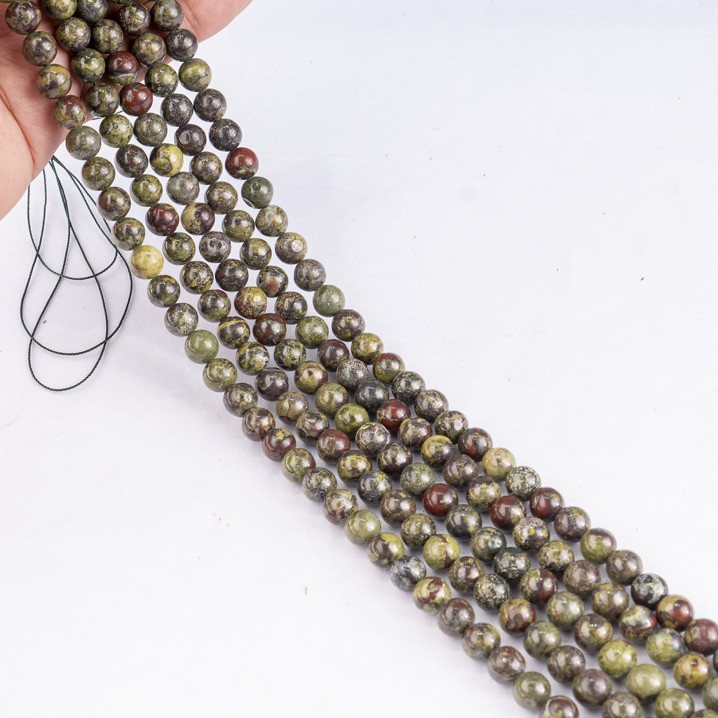 African Bloodstone Beads, Natural Round Crystal Beads 4mm to 12mm | Beads | Wiccan Center
