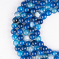 Blue Banded Agate Beads, Natural Crystal Round Beads 6mm to 12mm | | Wiccan Center