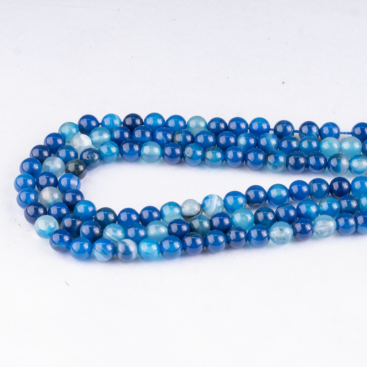 Blue Banded Agate Beads, Natural Crystal Round Beads 6mm to 12mm | | Wiccan Center