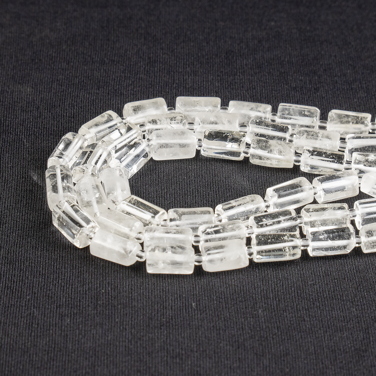 Clear Quartz Gemstone Pipe Bead, Crystal Healing Tube Beads.