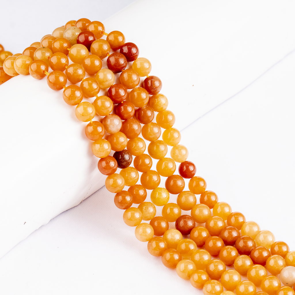 Red Aventurine Beads, Natural Round Crystal Beads 6mm to 10mm | | Wiccan Center