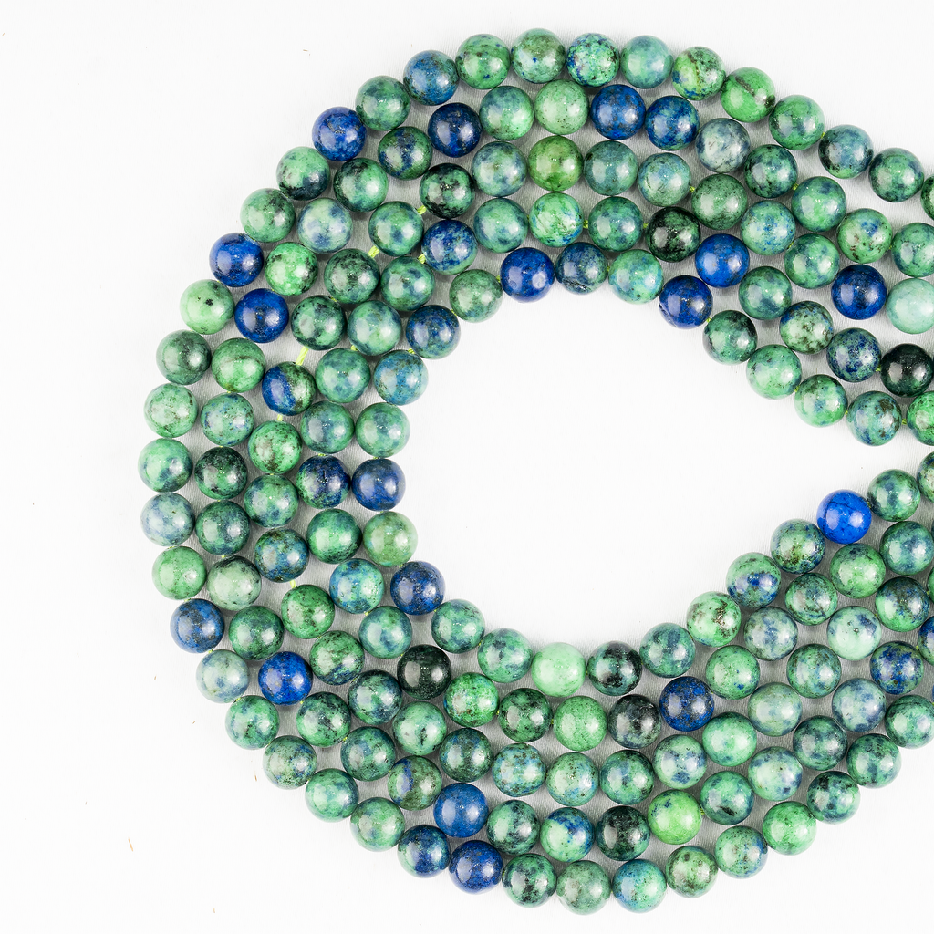 Azurite Malachite Beads, Natural Crystal Round Beads 4mm to 12mm | | Wiccan Center