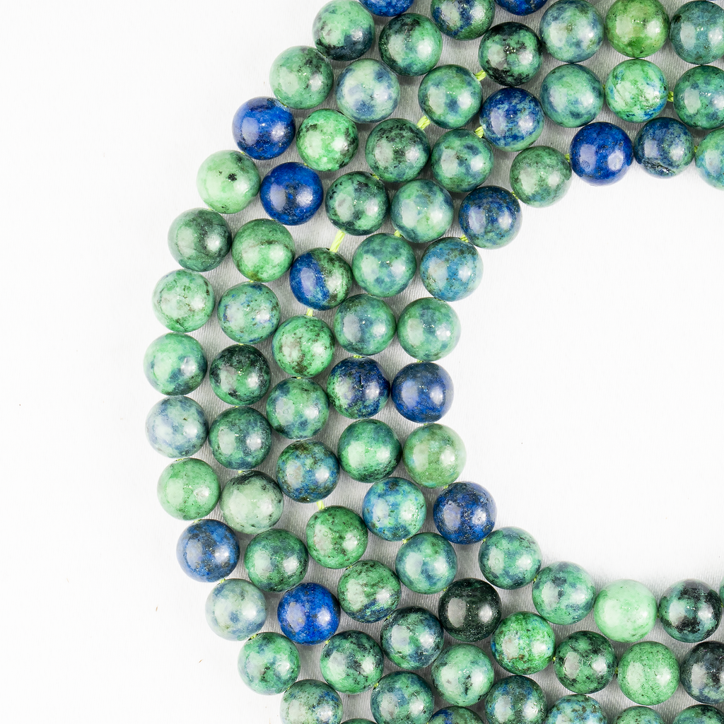 Azurite Malachite Beads, Natural Crystal Round Beads 4mm to 12mm | | Wiccan Center