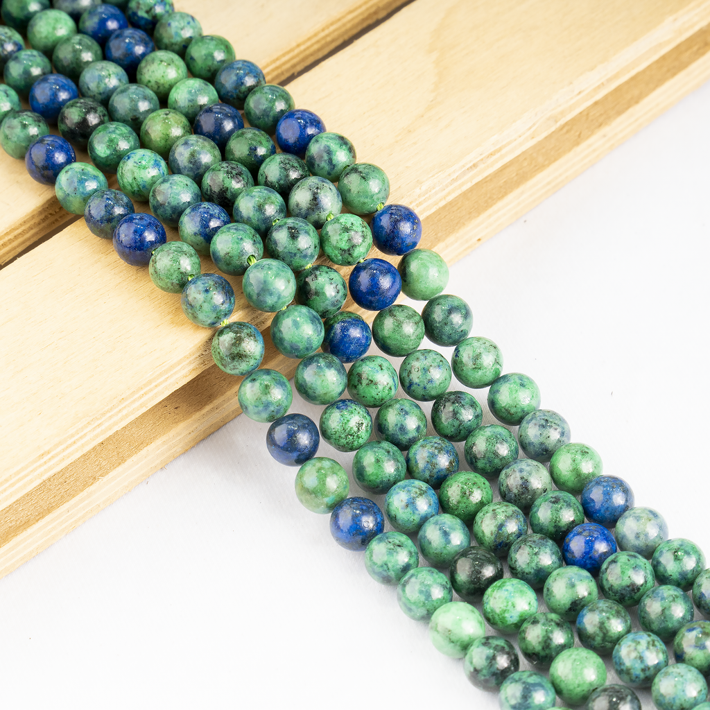 Azurite Malachite Beads, Natural Crystal Round Beads 4mm to 12mm | | Wiccan Center