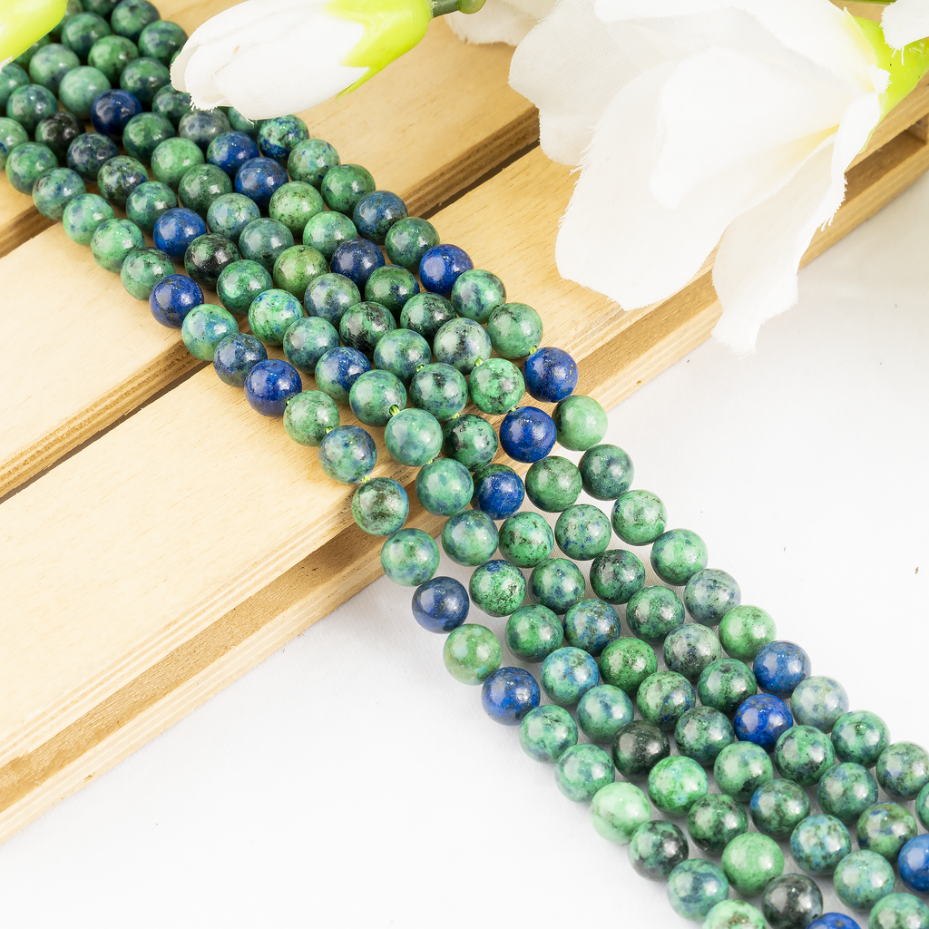 Azurite Malachite Beads, Natural Crystal Round Beads 4mm to 12mm | | Wiccan Center