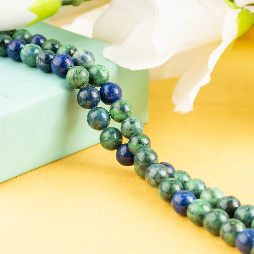 Azurite Malachite Beads, Natural Crystal Round Beads 4mm to 12mm | | Wiccan Center