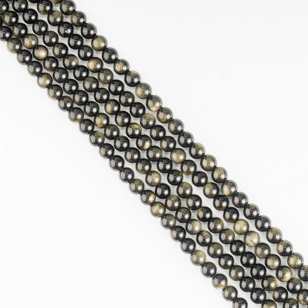 Golden Obsidian Beads, Natural Round Crystal Beads 4mm to 12mm | | Wiccan Center