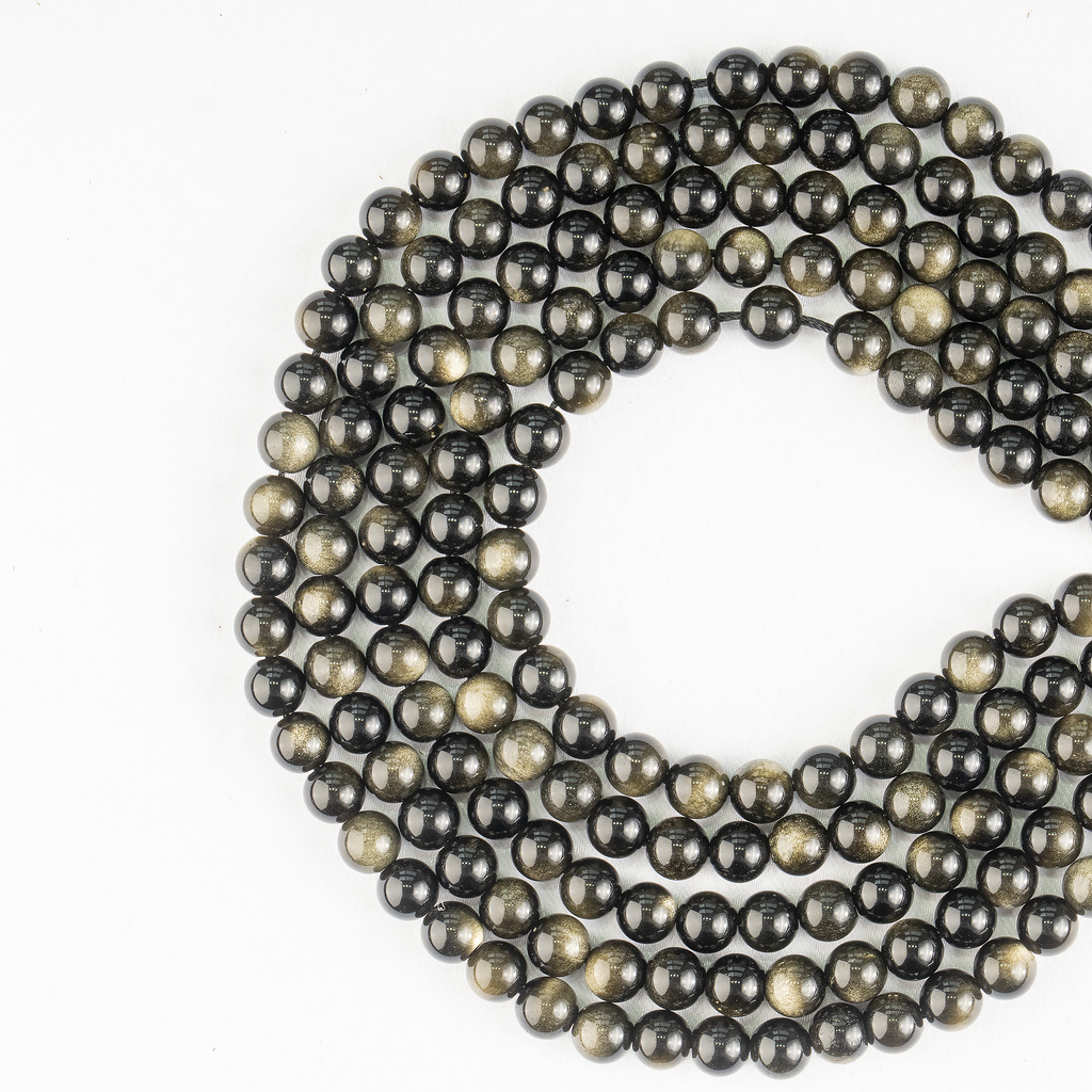 Golden Obsidian Beads, Natural Round Crystal Beads 4mm to 12mm | | Wiccan Center