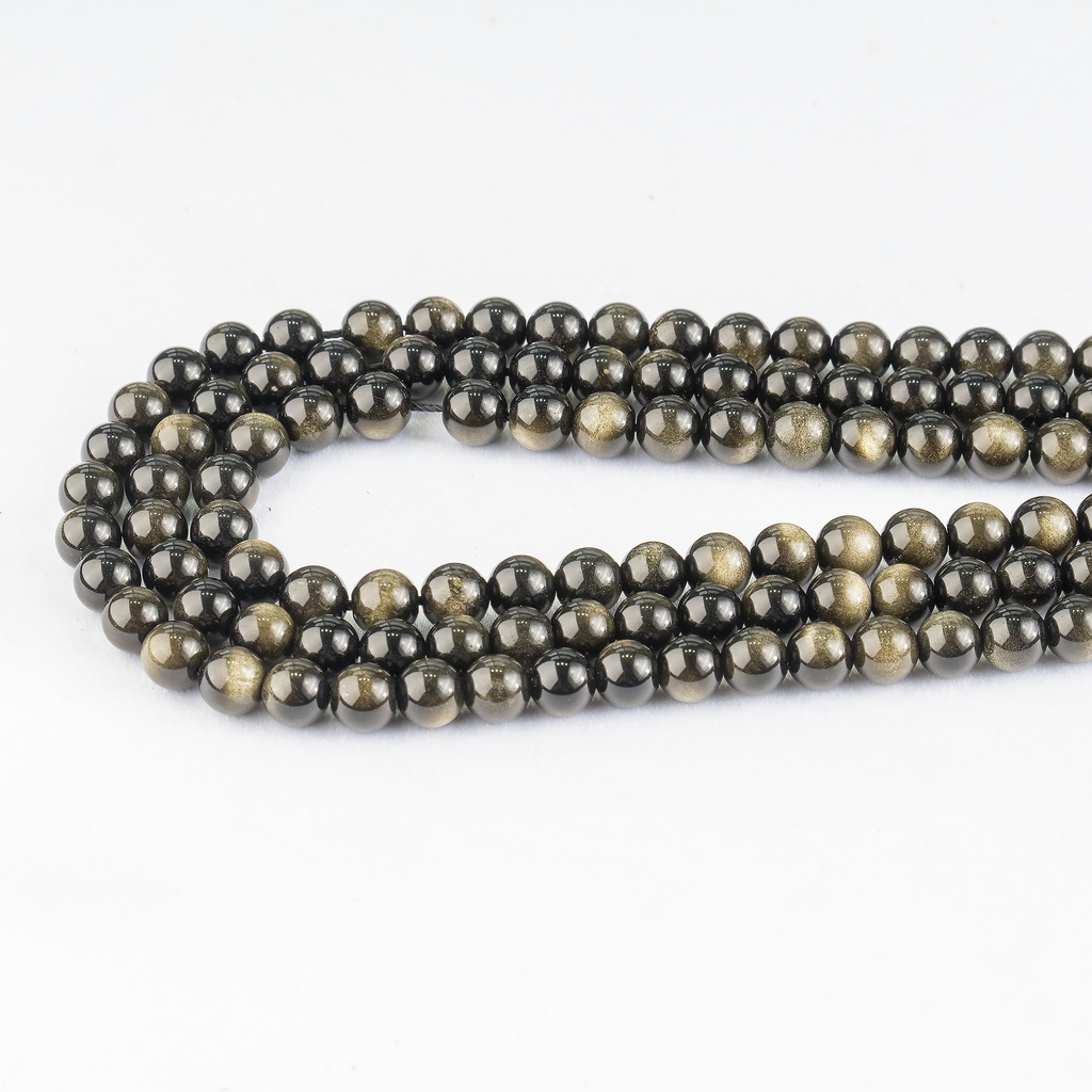 Golden Obsidian Beads, Natural Round Crystal Beads 4mm to 12mm | | Wiccan Center
