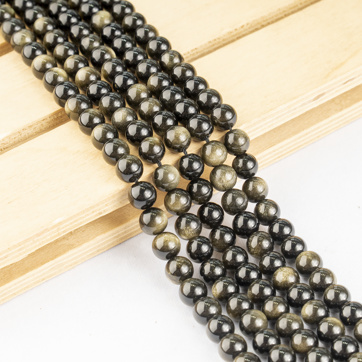 Golden Obsidian Beads, Natural Round Crystal Beads 4mm to 12mm | | Wiccan Center