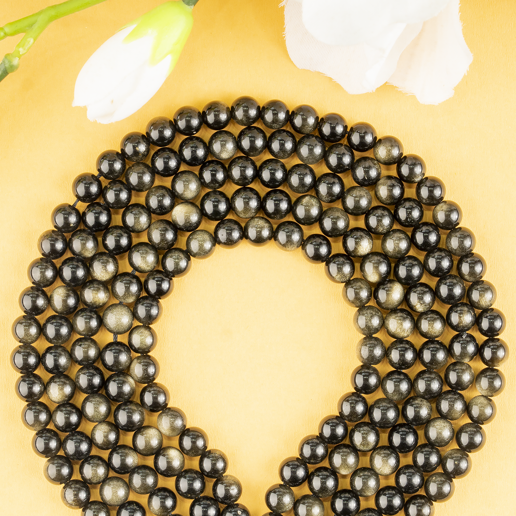 Golden Obsidian Beads, Natural Round Crystal Beads 4mm to 12mm | | Wiccan Center